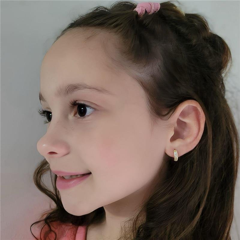 BRINCO INFANTIL CLICK CRAVEJADO BANHADO OURO