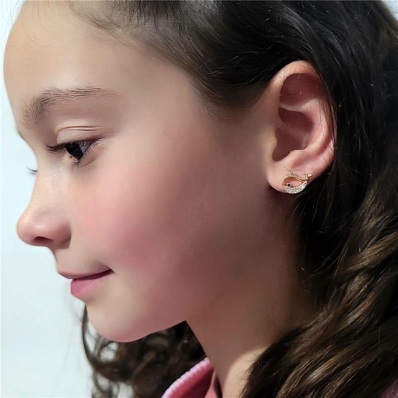 BRINCO INFANTIL BALEIA BANHADO OURO