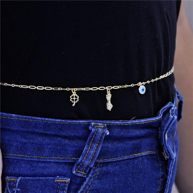 BODY CHAIN SORTE FOLH. OURO