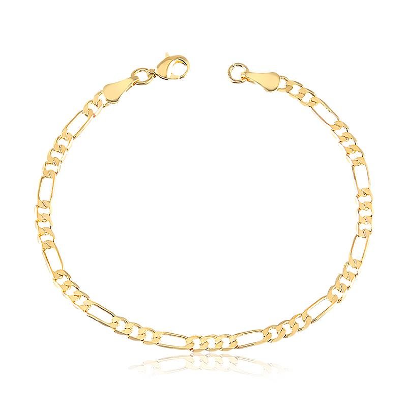 PULSEIRA MASCULINA 3X1 FOLHEADA OURO - .
