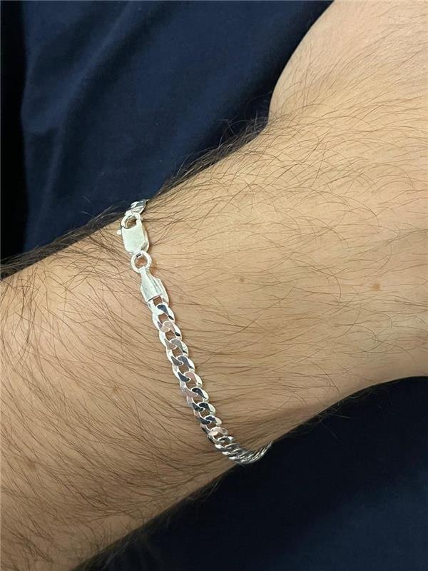 PULSEIRA GRUMET MASCULINA PRATA 925