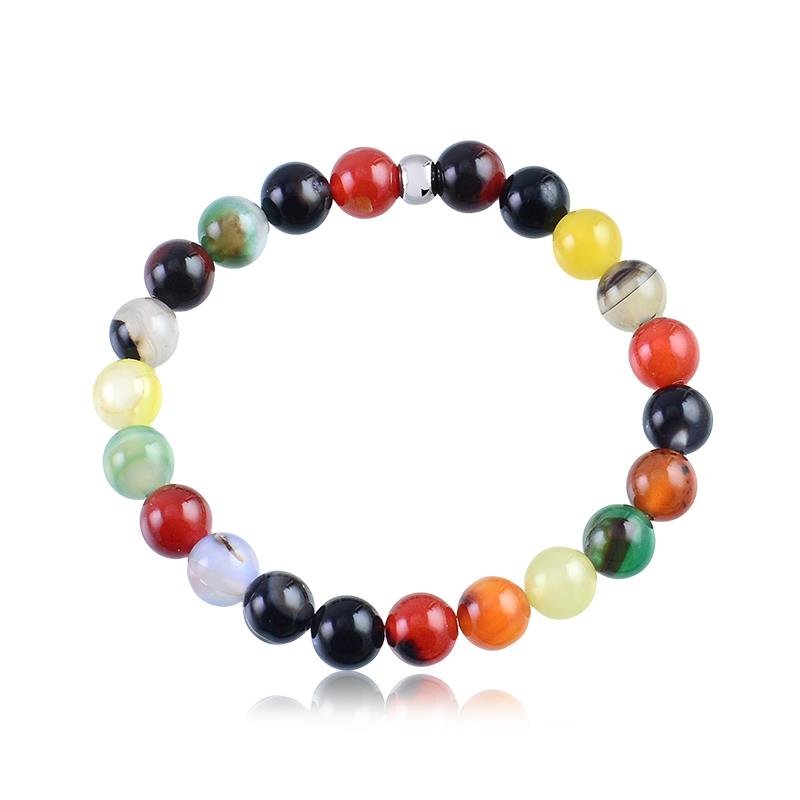 PULSEIRA MASCULINA PEDRA BANHADO RÓDIO