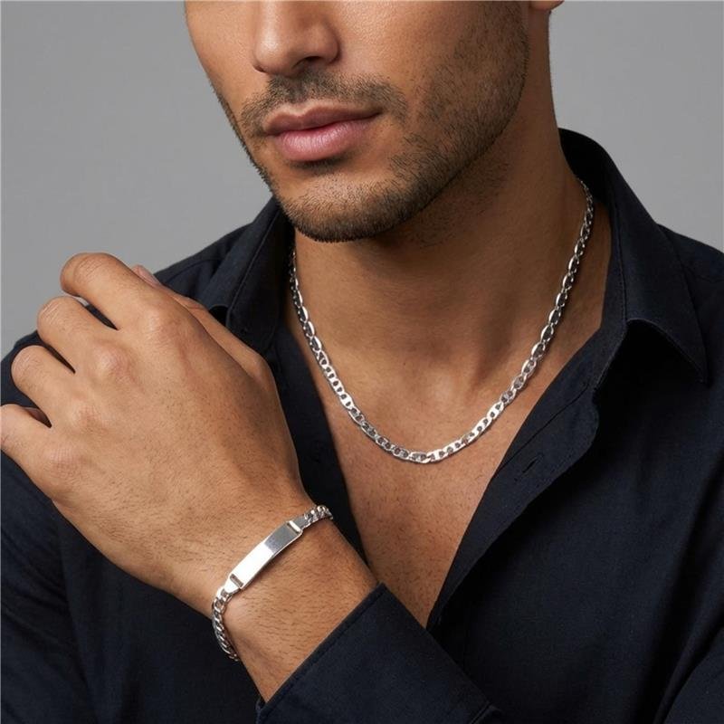 PULSEIRA MASCULINA PRATA 925
