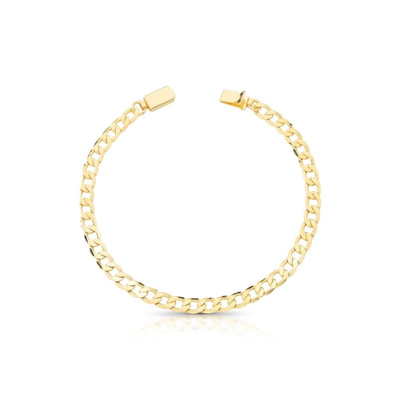 PULSEIRA MASCULINA GRUMET BANHADO OURO - .
