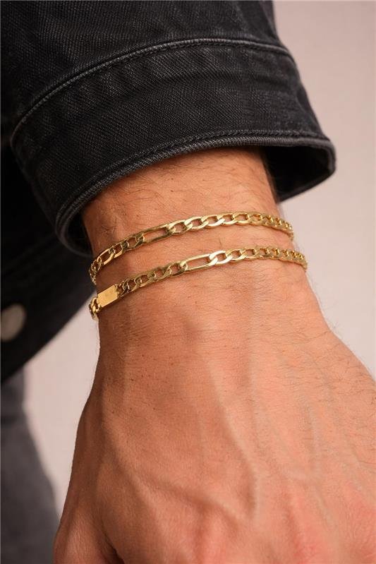 PULSEIRA MASCULINA 3X1 BANHADO OURO