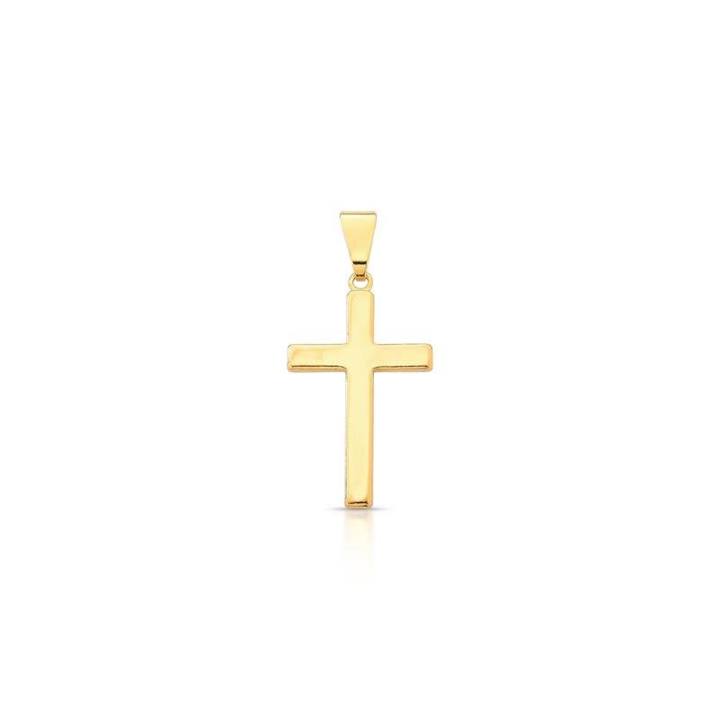 PINGENTE MASCULINO CRUZ BANHADO OURO - .
