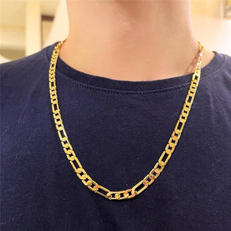 CORRENTE 3 X 1 MASCULINA BANHADO OURO