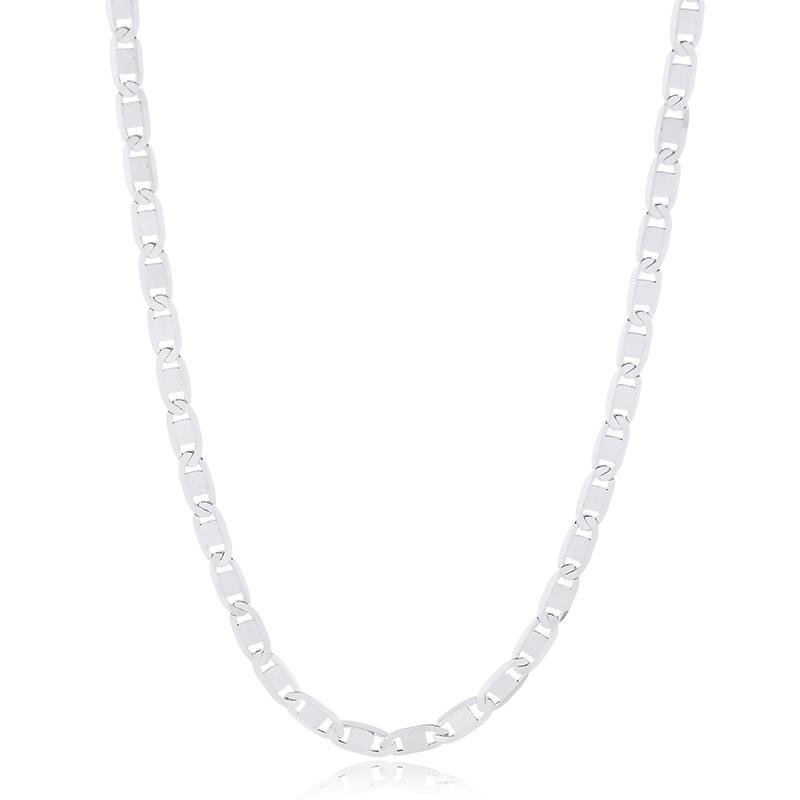 CORRENTE PIASTRINE MASCULINA PRATA 925 - .
