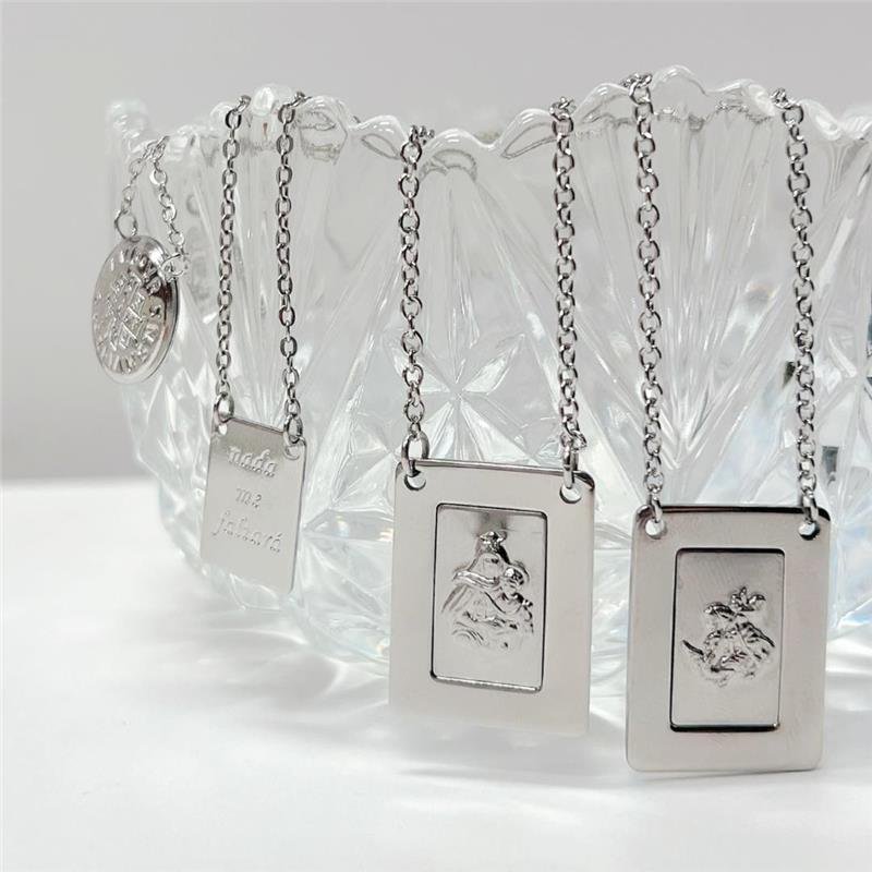 ESCAPULÁRIO MASCULINO SÃO JORGE AÇO INOX