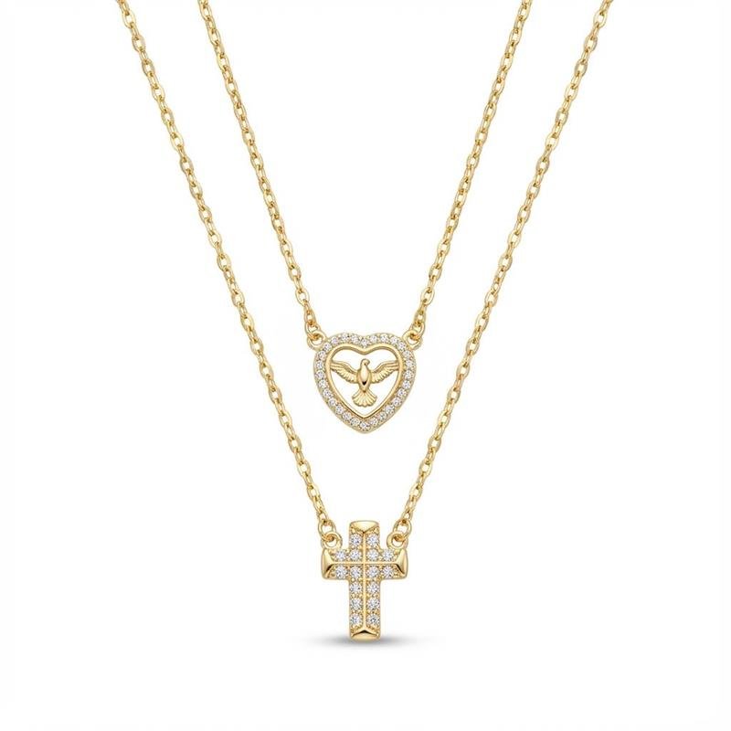 ESCAPULÁRIO ESPÍRITO SANTO BANHADO OURO - 