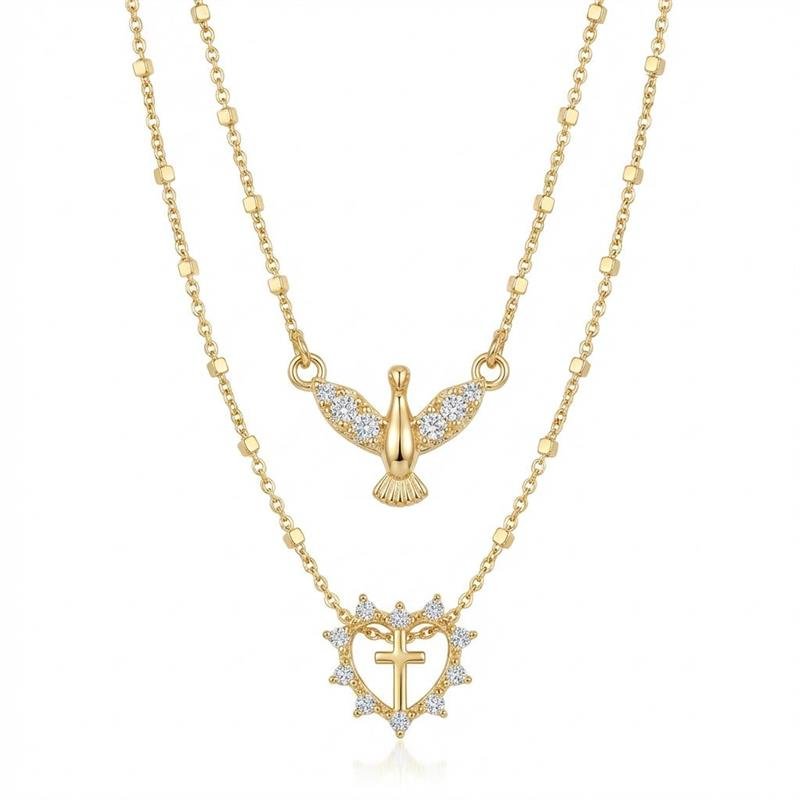 ESCAPULÁRIO ESPÍRITO SANTO BANHADO OURO - 