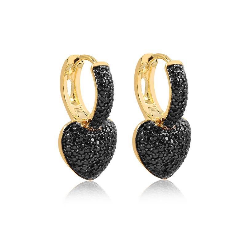 BRINCO ARGOLA CLICK CRAVEJADO FOLHEADO A OURO