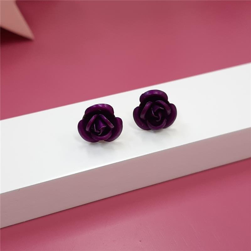 BRINCO FLOR FOLHEADO OURO