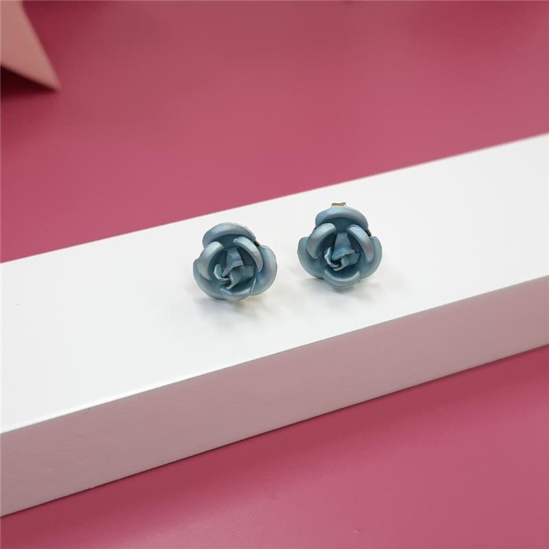 BRINCO FLOR FOLHEADO OURO