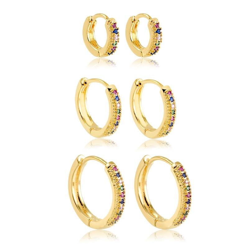 BRINCO TRIO CLICK GROUMET FOLHEADO OURO