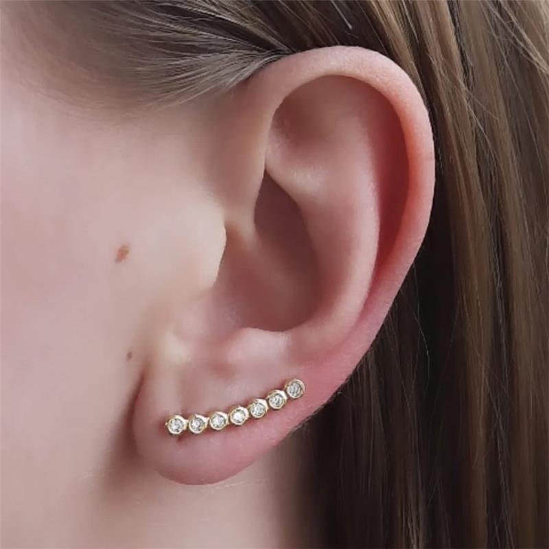 BRINCO 7 PONTOS DE LUZ FOLH. OURO