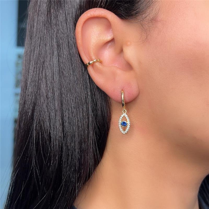 BRINCO CLICK OLHO GREGO CRAVEJADO FOLH OURO