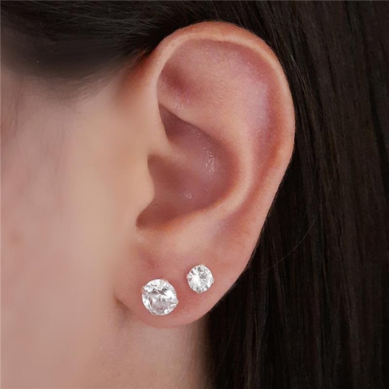 BRINCO PONTO DE LUZ 7MM PRATA 925