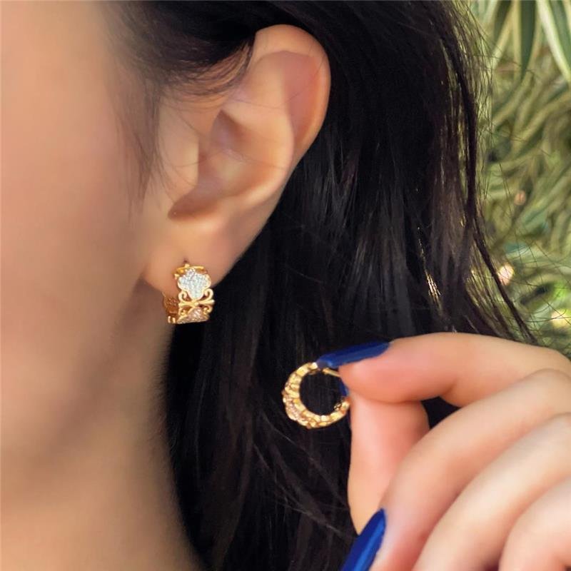 BRINCO ARGOLA VINTAGE BANHADO OURO