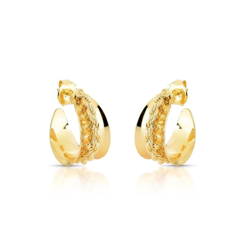 BRINCO ARGOLA CORDÃO BAIANO BANHADO OURO - .