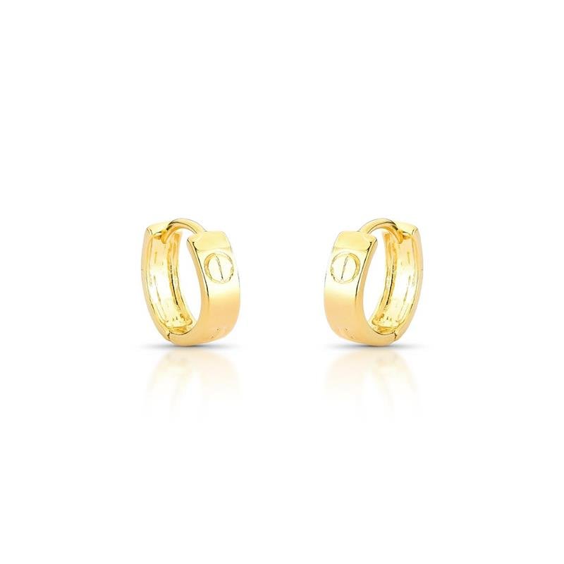 BRINCO ARGOLA CLICK BANHADO OURO - .