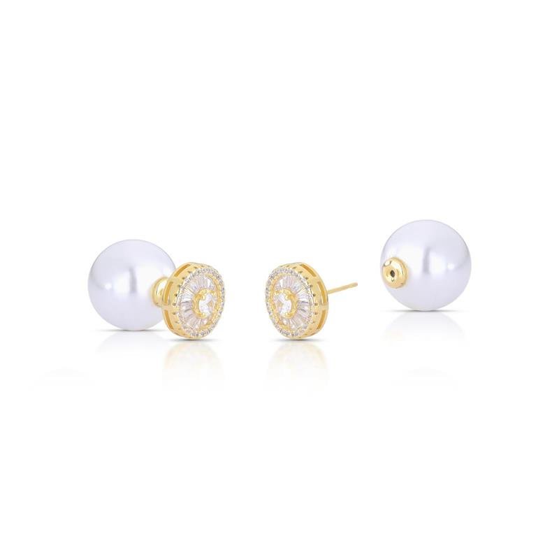 BRINCO PIZZA BANHADO OURO - CRISTAL