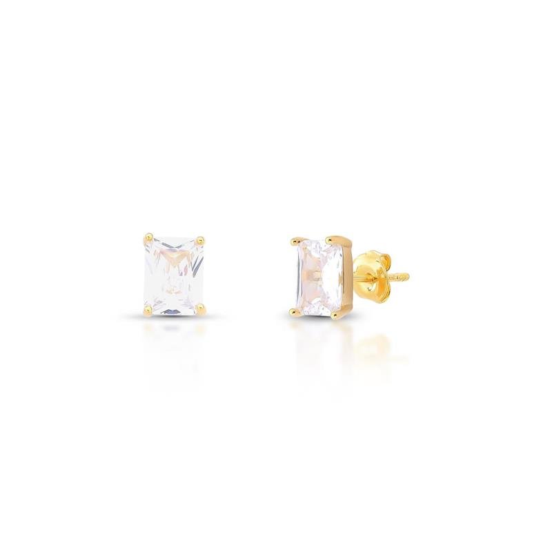 BRINCO ZIRCONIA BANHADO OURO - CRISTAL