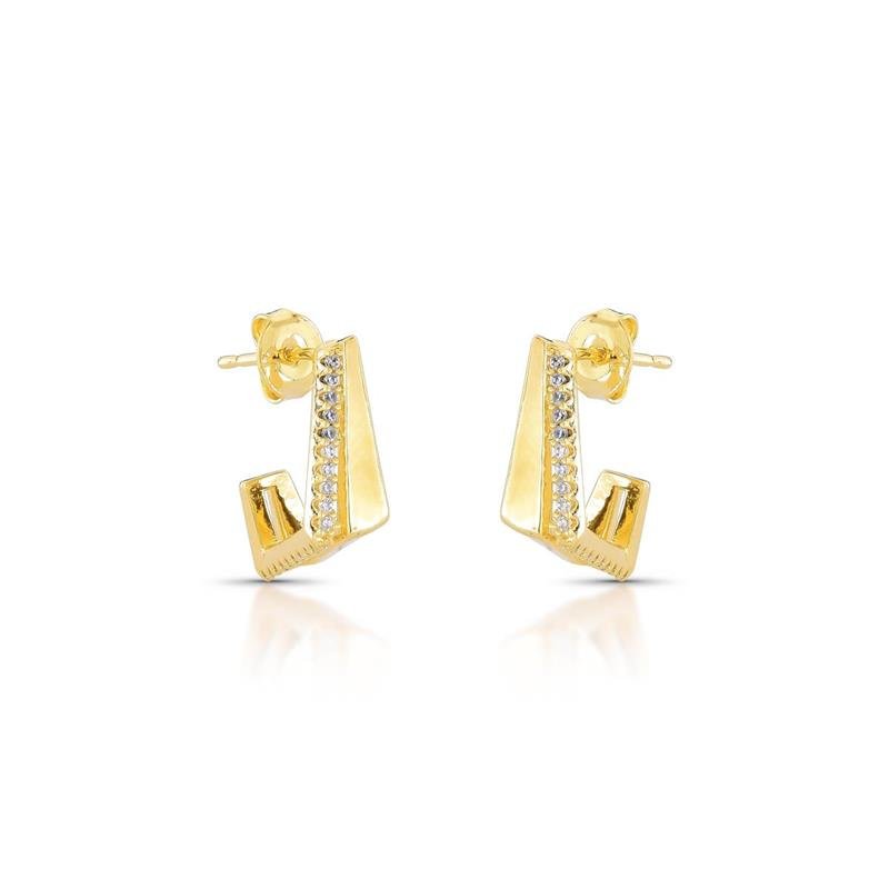 BRINCO CRAVEJADO BANHADO OURO - CRISTAL