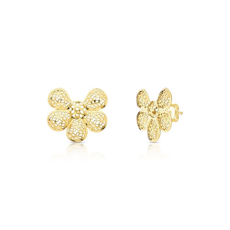 BRINCO FLOR BANHADO OURO - .
