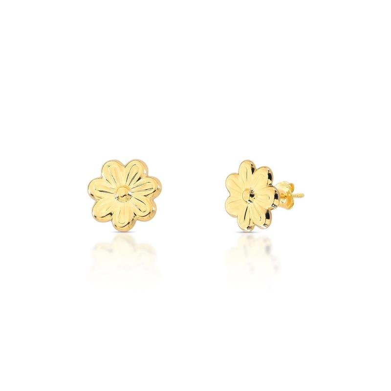 BRINCO FLOR BANHADO OURO - .