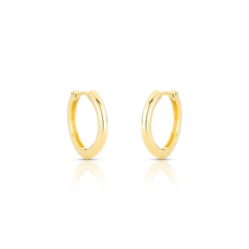 BRINCO ARGOLA CLICK G BANHADO OURO - .