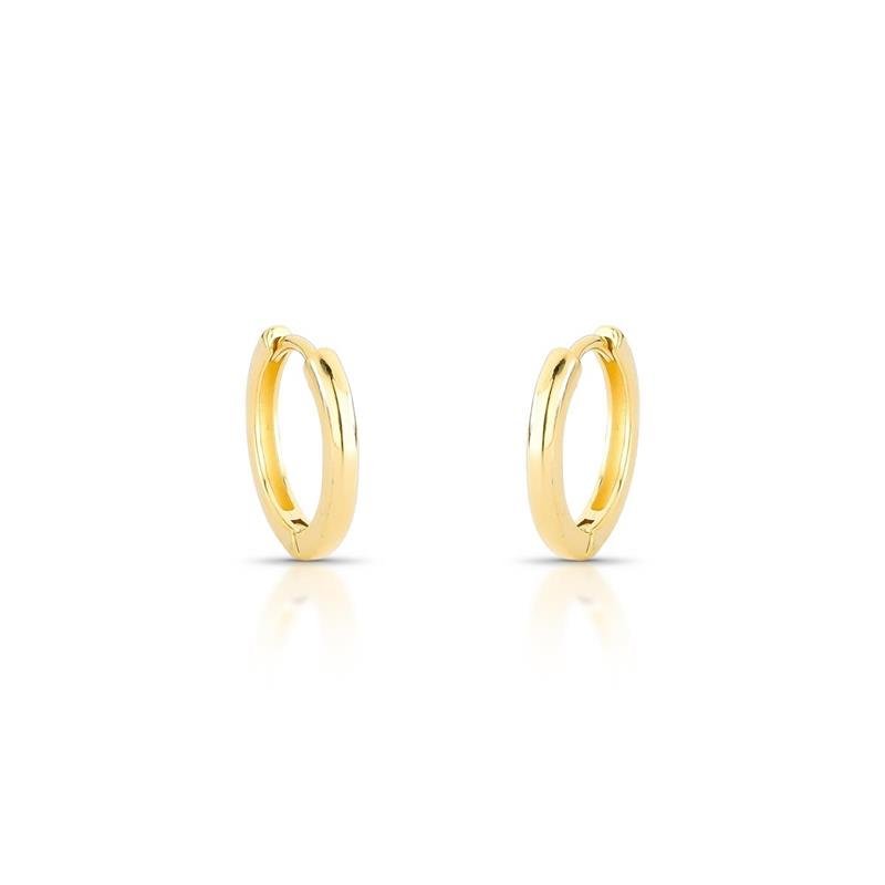 BRINCO ARGOLA CLICK M BANHADO OURO - .