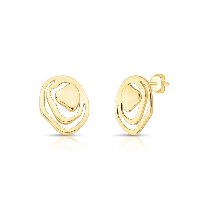 BRINCO CORAÇÃO BANHADO OURO - .