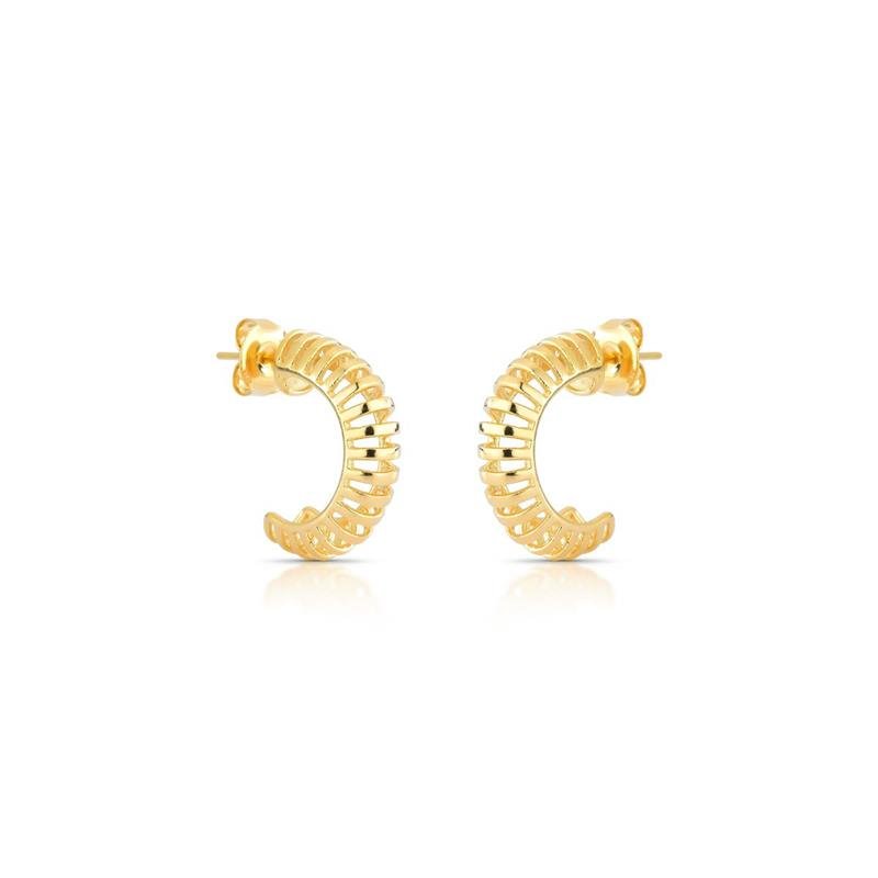 BRINCO ARGOLA BANHADO OURO - .