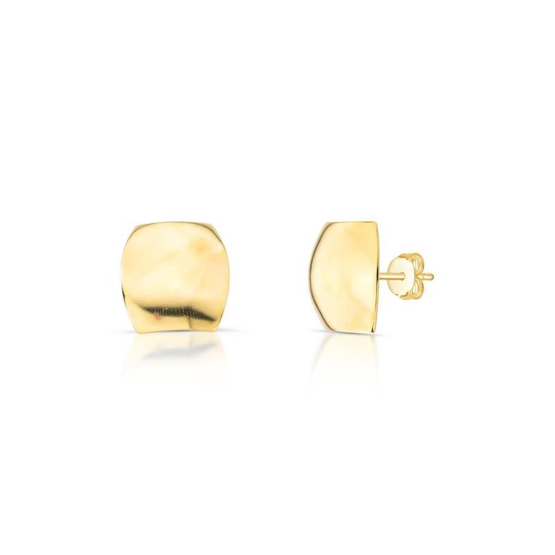 BRINCO QUADRADO BANHADO OURO - .