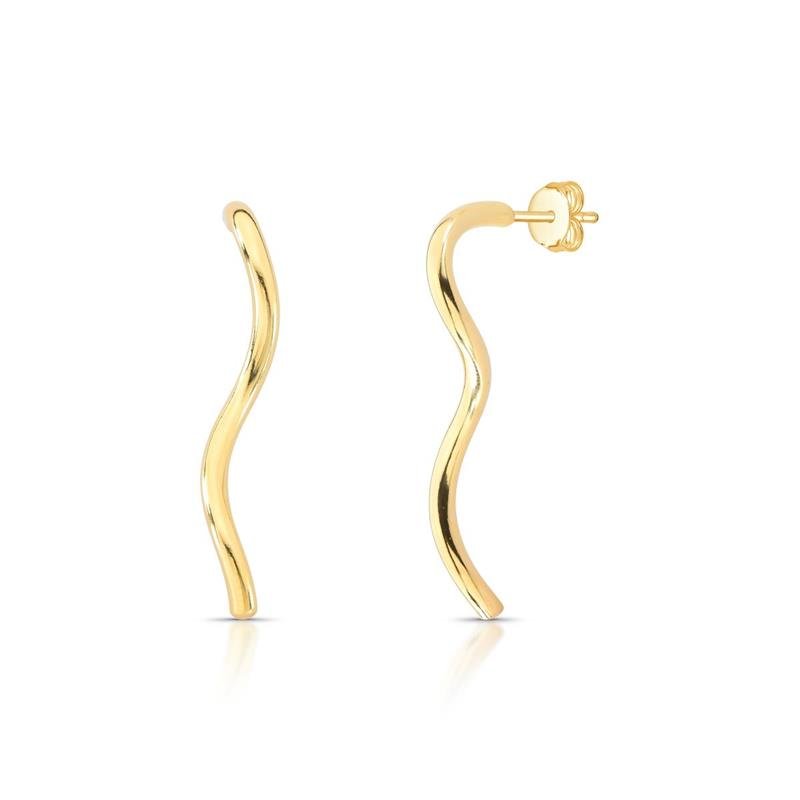 BRINCO ONDAS BANHADO OURO - .