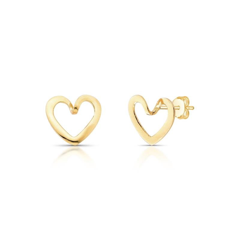 BRINCO CORAÇÃO BANHADO OURO - .