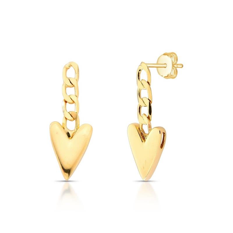 BRINCO CORAÇÃO BANHADO OURO - .