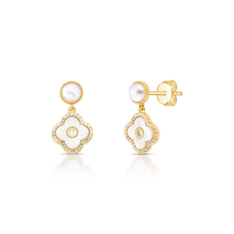 BRINCO VINTAGE BANHADO OURO - CRISTAL