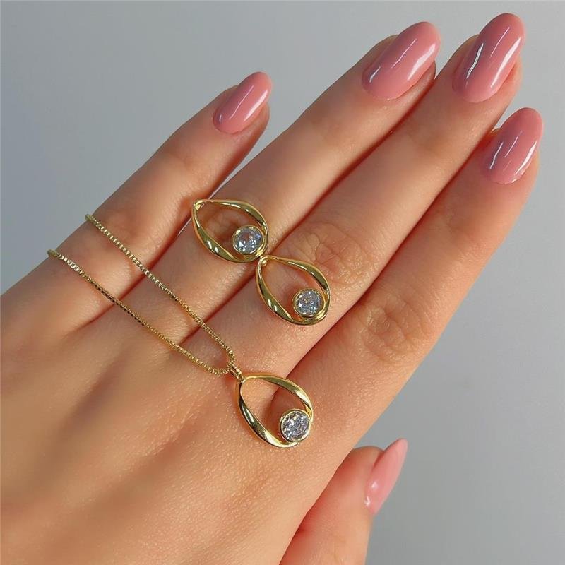 BRINCO PONTO DE LUZ BANHADO OURO