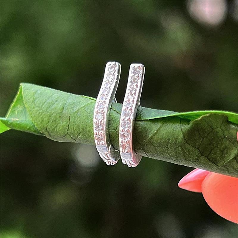 BRINCO CLICK CRAVEJADO PRATA 925