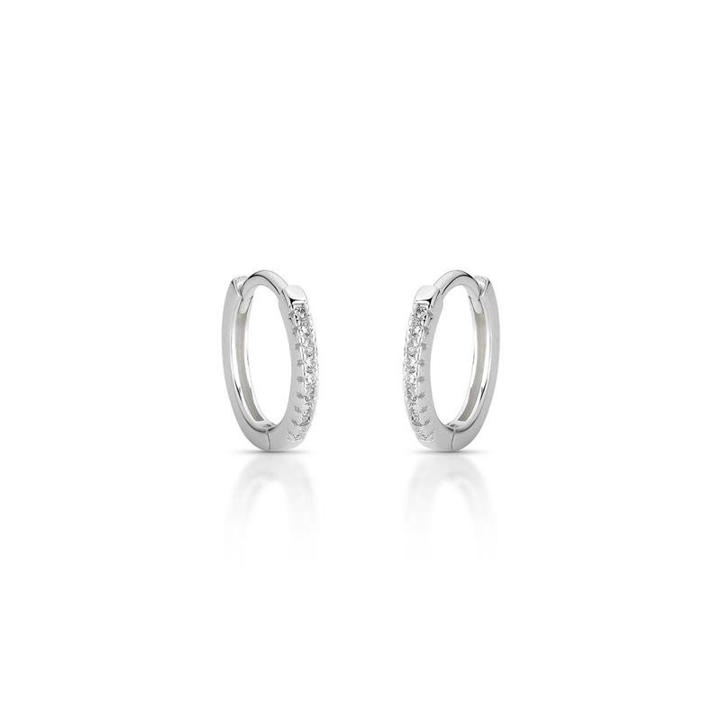 BRINCO CLICK CRAVEJADA PRATA 925 - CRISTAL