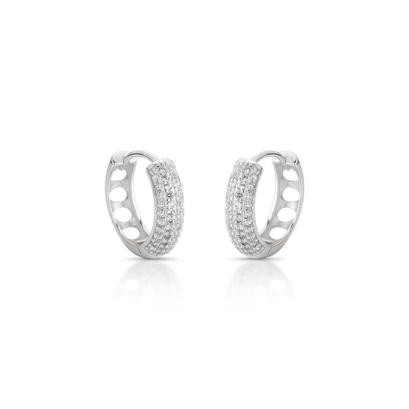 BRINCO CLICK LARGO CRAVEJADO PRATA 925 - CRISTAL