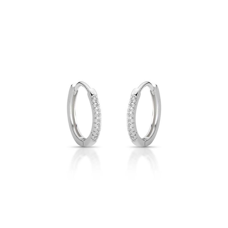 BRINCO CLICK CRAVEJADO PRATA 925 - CRISTAL