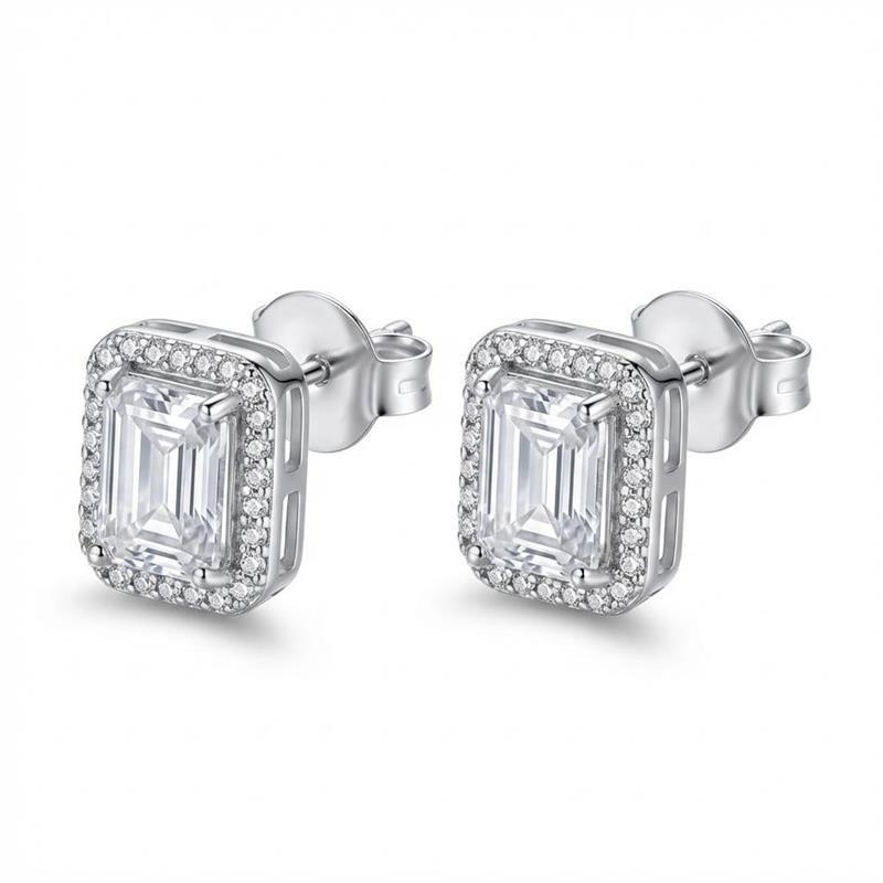 BRINCO ZIRCONIA BANHADO RÓDIO - CRISTAL