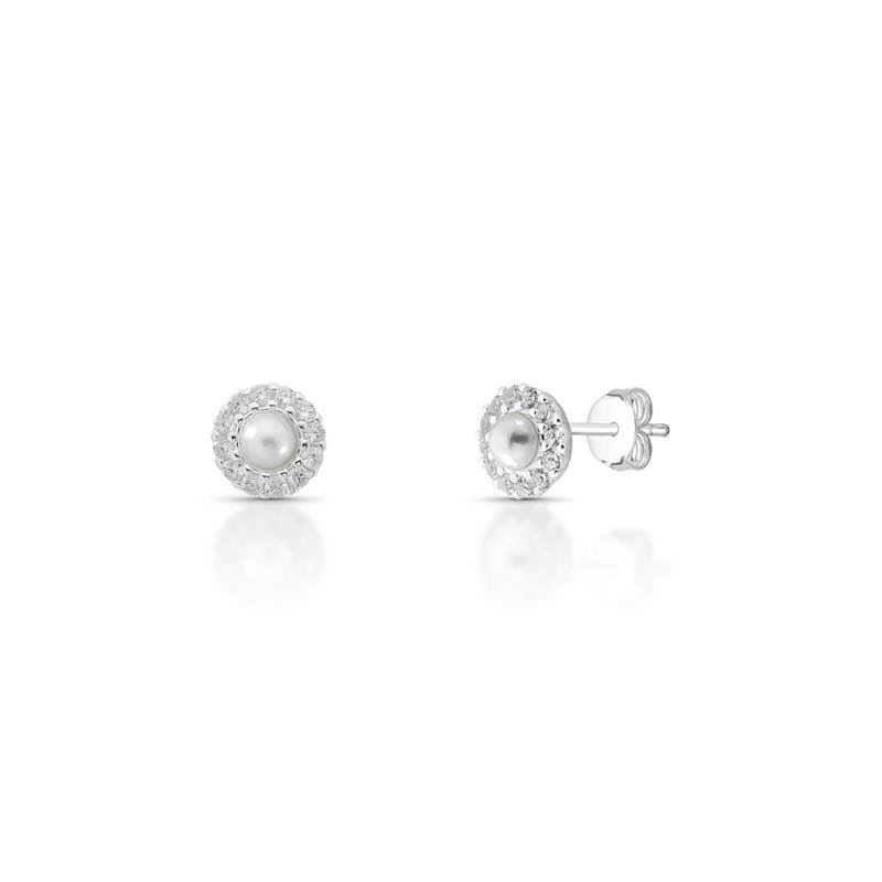 BRINCO PÉROLA PRATA 925 - CRISTAL