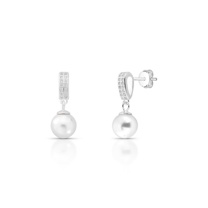 BRINCO PÉROLA PRATA 925 - CRISTAL
