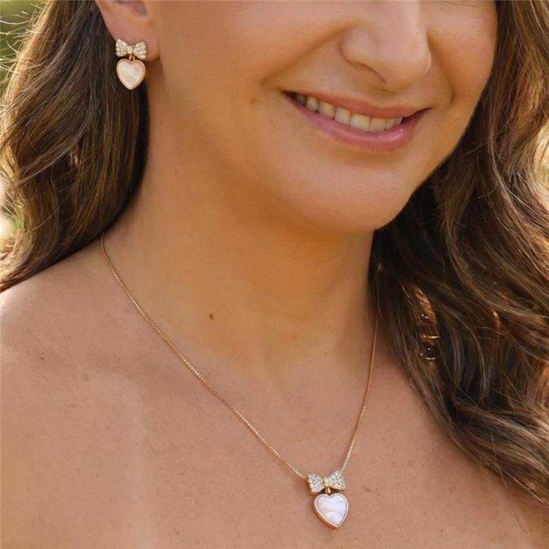 BRINCO CORAÇÃO BANHADO OURO