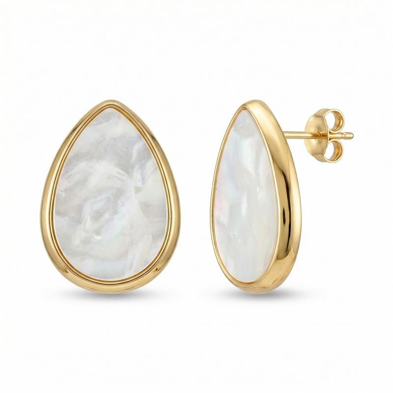 BRINCO GOTA BANHADO OURO - BRANCO