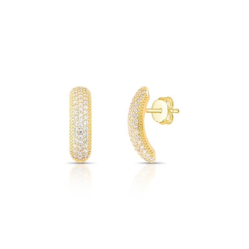 BRINCO CRAVEJADO BANHADO OURO - CRISTAL